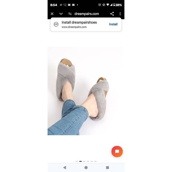 DREAM PAIRS Comfy Fuzzy Slide Slippers NWOT Grey Women's Size 7 - Picture 12 of 14